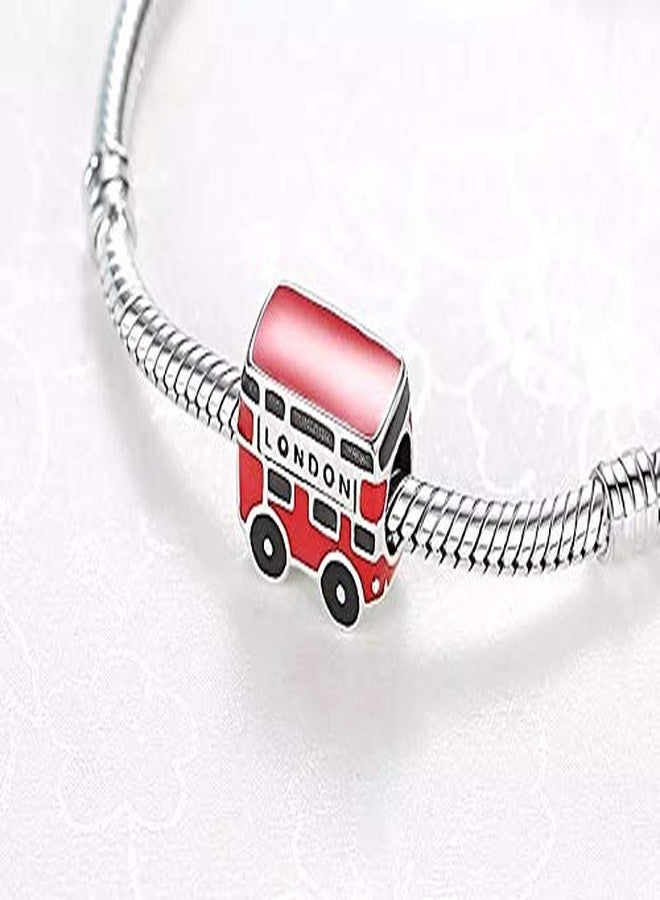 ARTCHARM London Double Decker Bus Charm 925 Sterling Silver with Red Enamel, Travel/DIY Charms-Peaceful Theme, Memorable Gifts for Volunteer (London Bus) - Image 4